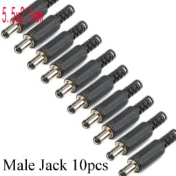 10PCS DC Connector 5.5x2.1mm 3.5x1.3mm DC Power Plug Male Female Jack Socket Nut Panel Mount DC Power Adapter Connectors 5.5*2.1
