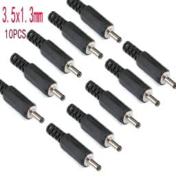 10PCS DC Connector 5.5x2.1mm 3.5x1.3mm DC Power Plug Male Female Jack Socket Nut Panel Mount DC Power Adapter Connectors 5.5*2.1