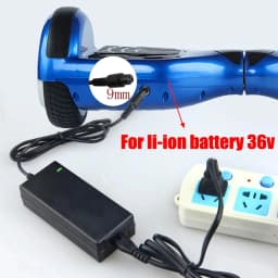 DC42V 2A Universal Lithium Battery Charger Output 9mm 3 Pins For 36V Hoverboard Self-Balancing 100-240V AC Charge EU US Plug