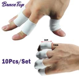 BraceTop 10pcs Stretchy Sports Finger Sleeves Arthritis Support Finger Guard Outdoor Basketball Volleyball Finger Protection New