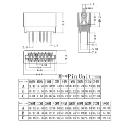 1/2/5Pcs 2.54mm Pitch 6P 8P 10P 12P 16P 20P 26P 30P 36P 40P-98 Pin Edge Card Connector Slot PCB Gold Finger Socket Through Holes