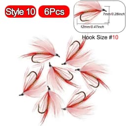 5Pieces Brass Beadhead Peacock Herl Buzzer Fly Ice Fishing Fly Lure Jig Nymph Larvea for Trout Perch Bluegill Fishing