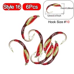 5Pieces Brass Beadhead Peacock Herl Buzzer Fly Ice Fishing Fly Lure Jig Nymph Larvea for Trout Perch Bluegill Fishing