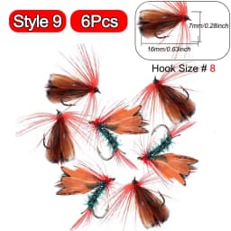 5Pieces Brass Beadhead Peacock Herl Buzzer Fly Ice Fishing Fly Lure Jig Nymph Larvea for Trout Perch Bluegill Fishing