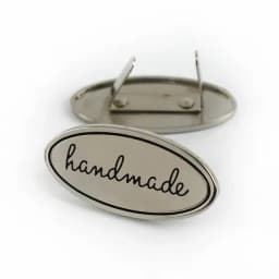 10Pcs Deepeel 35/40mm Handmade Metal Bag Label Handcraft Decorative Tags for Purse Buckles DIY Hardware Sewing Bags Accessories