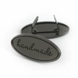 10Pcs Deepeel 35/40mm Handmade Metal Bag Label Handcraft Decorative Tags for Purse Buckles DIY Hardware Sewing Bags Accessories
