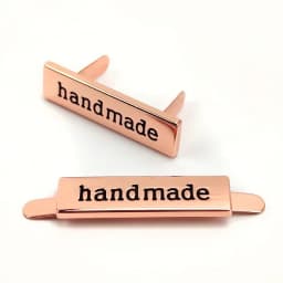 10Pcs Deepeel 35/40mm Handmade Metal Bag Label Handcraft Decorative Tags for Purse Buckles DIY Hardware Sewing Bags Accessories