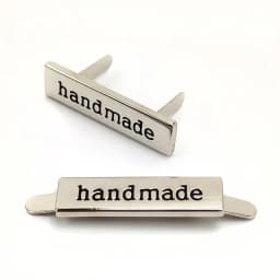 10Pcs Deepeel 35/40mm Handmade Metal Bag Label Handcraft Decorative Tags for Purse Buckles DIY Hardware Sewing Bags Accessories