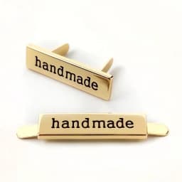 10Pcs Deepeel 35/40mm Handmade Metal Bag Label Handcraft Decorative Tags for Purse Buckles DIY Hardware Sewing Bags Accessories