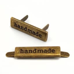 10Pcs Deepeel 35/40mm Handmade Metal Bag Label Handcraft Decorative Tags for Purse Buckles DIY Hardware Sewing Bags Accessories
