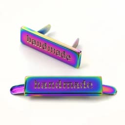 10Pcs Deepeel 35/40mm Handmade Metal Bag Label Handcraft Decorative Tags for Purse Buckles DIY Hardware Sewing Bags Accessories