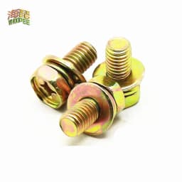 5/50pc M3 M4 M5 M6 M8 Stainless Steel Cross Phillips External Hex Hexagon Head SEM Screw Flat Washer Spring Gasket Assemble Bolt