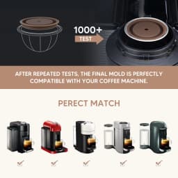 Food Grade Silicone Reusable LId/ Cover for Veruto Coffee Capsule for Vertuoline Machine Fit for 40ml, 150ml. 230ml Original