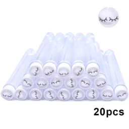20Pcs/Lot Dust-Proof Eyelash Brush Tube Empty Reusable Lash Mascara Wand Case Replaceable Makeup Applicators Container wholesale