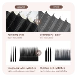 ANNAFRIS L Eyelash,L+/LC/LD/LU(M) Curl Individual Eyelashes Natural Silk Mink Matte Extension False Lashes Faux Cils Maquillage