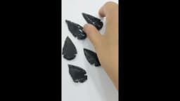 3PCS Natural Arrow Obsidian Quartz Material Evil Spirit Crystal Home Decor Reiki Healing Energy Stone DIY Jewelry Making