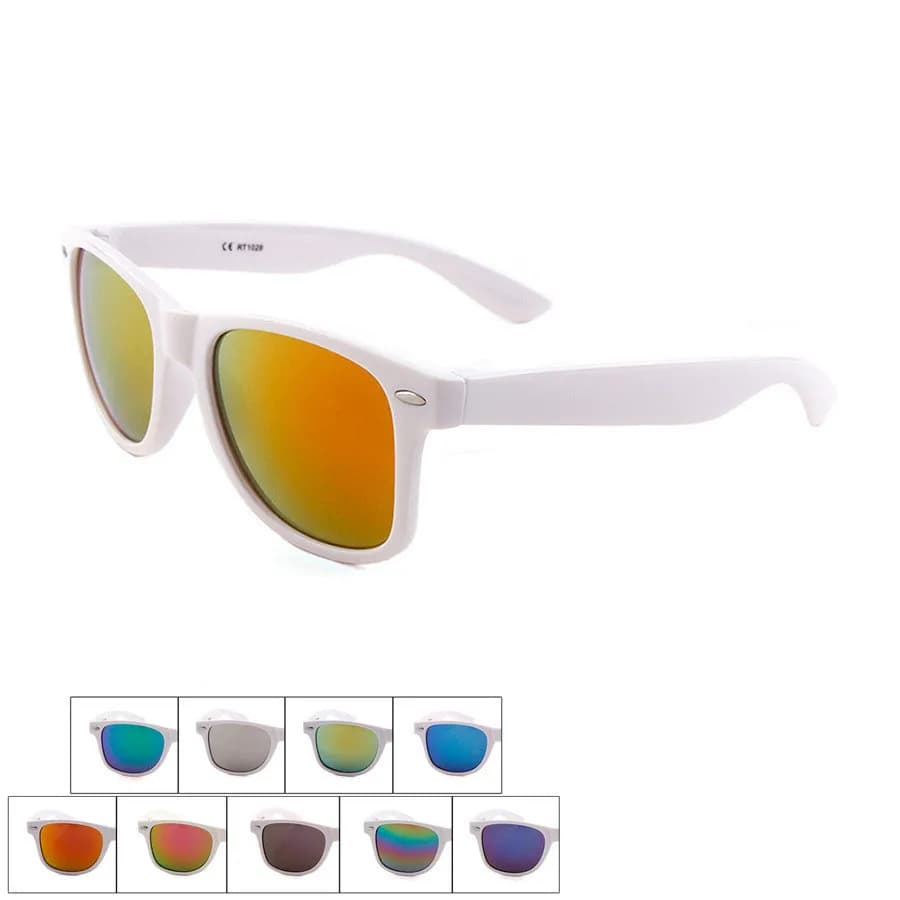 New white pc frame Sunglasses Men Women Glasses Sun Glasses Driving Eyewear reflective membrane Sunglasses For male female
