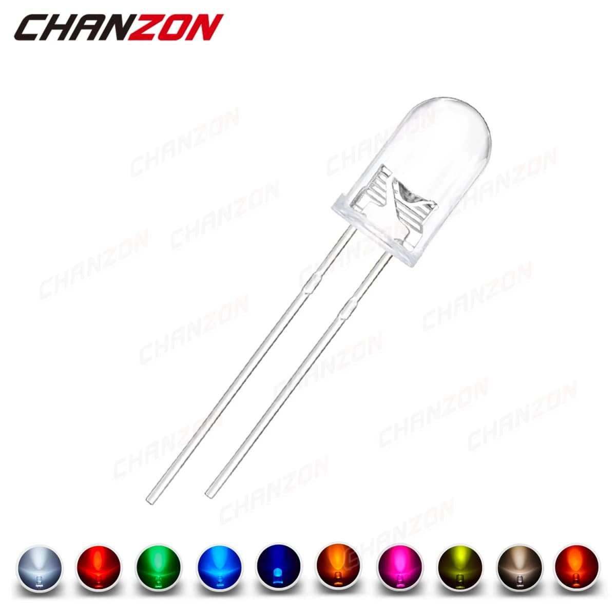 100pcs 5mm LED Diode 5 mm Ultra Bright Warm White Red Green Blue UV Purple Yellow Orange Pink 2V 3V Light Emitting Assorted Set