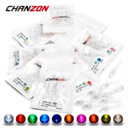 100pcs 5mm LED Diode 5 mm Ultra Bright Warm White Red Green Blue UV Purple Yellow Orange Pink 2V 3V Light Emitting Assorted Set