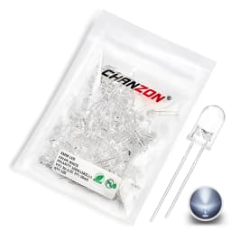 100pcs 5mm LED Diode 5 mm Ultra Bright Warm White Red Green Blue UV Purple Yellow Orange Pink 2V 3V Light Emitting Assorted Set