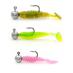 OUTKIT 10pcs Mini Jig Head Hook Rockfish Exposed Head Hook Barbed Hook Trout Soft Worm Lure Jig Fishing Hook Fishing Tackle