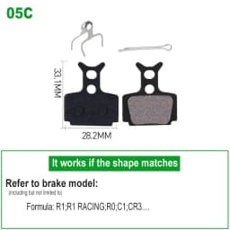 1 Pair Bicycle Disc Brake Pads Semi-Metallic Hydrauli Disc Brake Pad for SHIMANO SRAM AVID HAYES Magura Formula and Scooter