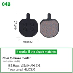 1 Pair Bicycle Disc Brake Pads Semi-Metallic Hydrauli Disc Brake Pad for SHIMANO SRAM AVID HAYES Magura Formula and Scooter