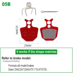1 Pair Bicycle Disc Brake Pads Semi-Metallic Hydrauli Disc Brake Pad for SHIMANO SRAM AVID HAYES Magura Formula and Scooter