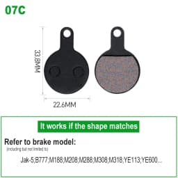 1 Pair Bicycle Disc Brake Pads Semi-Metallic Hydrauli Disc Brake Pad for SHIMANO SRAM AVID HAYES Magura Formula and Scooter