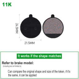 1 Pair Bicycle Disc Brake Pads Semi-Metallic Hydrauli Disc Brake Pad for SHIMANO SRAM AVID HAYES Magura Formula and Scooter