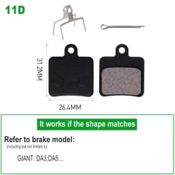 1 Pair Bicycle Disc Brake Pads Semi-Metallic Hydrauli Disc Brake Pad for SHIMANO SRAM AVID HAYES Magura Formula and Scooter