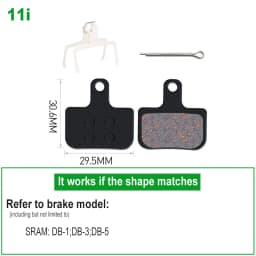 1 Pair Bicycle Disc Brake Pads Semi-Metallic Hydrauli Disc Brake Pad for SHIMANO SRAM AVID HAYES Magura Formula and Scooter