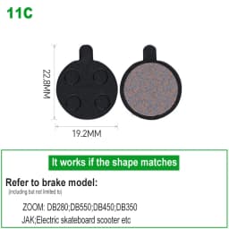 1 Pair Bicycle Disc Brake Pads Semi-Metallic Hydrauli Disc Brake Pad for SHIMANO SRAM AVID HAYES Magura Formula and Scooter
