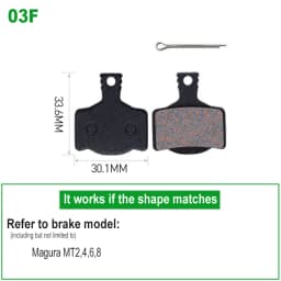 1 Pair Bicycle Disc Brake Pads Semi-Metallic Hydrauli Disc Brake Pad for SHIMANO SRAM AVID HAYES Magura Formula and Scooter
