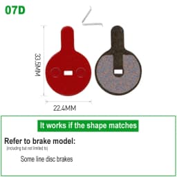 1 Pair Bicycle Disc Brake Pads Semi-Metallic Hydrauli Disc Brake Pad for SHIMANO SRAM AVID HAYES Magura Formula and Scooter