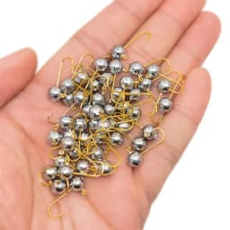 OUTKIT 10pcs Mini Jig Head Hook Rockfish Exposed Head Hook Barbed Hook Trout Soft Worm Lure Jig Fishing Hook Fishing Tackle