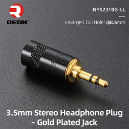 Neutrik's REAN Gold-plated Jack 3.5mm 3Pole Female Plug 1/8″ Headphone Notebook Microphone Audio Interface Extension Cable Plug