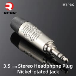 Neutrik's REAN Gold-plated Jack 3.5mm 3Pole Female Plug 1/8″ Headphone Notebook Microphone Audio Interface Extension Cable Plug