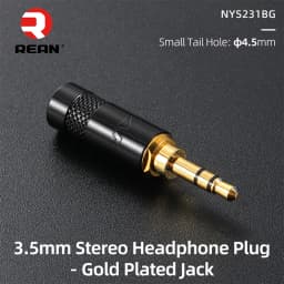 Neutrik's REAN Gold-plated Jack 3.5mm 3Pole Female Plug 1/8″ Headphone Notebook Microphone Audio Interface Extension Cable Plug