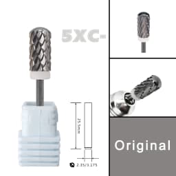 RolinStar 6.6 Large Round Top Barrel Safety 4XC 5XC Original Acrylic Powder Dipping Killer Remover Strongest Nail Drill Bits