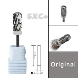 RolinStar 6.6 Large Round Top Barrel Safety 4XC 5XC Original Acrylic Powder Dipping Killer Remover Strongest Nail Drill Bits