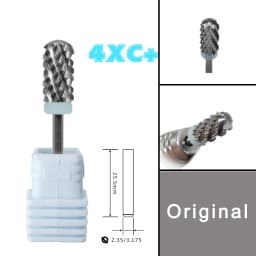 RolinStar 6.6 Large Round Top Barrel Safety 4XC 5XC Original Acrylic Powder Dipping Killer Remover Strongest Nail Drill Bits