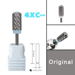 RolinStar 6.6 Large Round Top Barrel Safety 4XC 5XC Original Acrylic Powder Dipping Killer Remover Strongest Nail Drill Bits