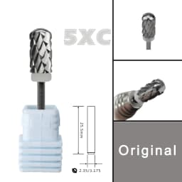 RolinStar 6.6 Large Round Top Barrel Safety 4XC 5XC Original Acrylic Powder Dipping Killer Remover Strongest Nail Drill Bits