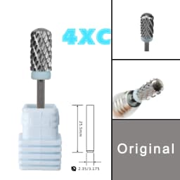 RolinStar 6.6 Large Round Top Barrel Safety 4XC 5XC Original Acrylic Powder Dipping Killer Remover Strongest Nail Drill Bits
