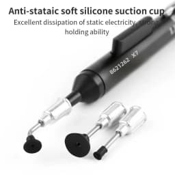 LUXIANZI Vacuum Suction Pen Kit with 3 Sucker IC SMD Tweezers Pick Up Tool Remover Sucker Pump Solder Desoldering Sucking Pens