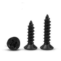 100pcs/lot Cross Countersunk Flat Head Self-tapping Screw M1 M1.2 M1.4 M1.5 M2 M2.6 M3 M3.5 M4 M5 Black Carbon Steel Phillips