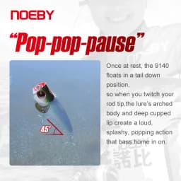 Noeby 105mm 24g Topwater Popper Fishing Lures Wobblers Long Casting Artificial Hard Baits Saltwater Freshwater Fishing Lures