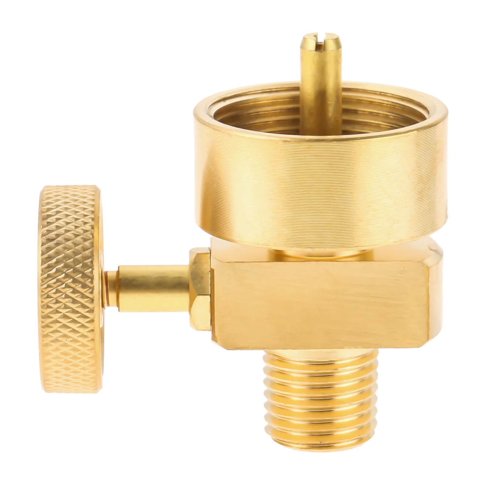 Propane 1LB Tank Disposal Cylinder Gas Bottle Refill Adapter with 1/4" NPT Male X 1'-20 Female Throwaway Cylinder for Stove Gril