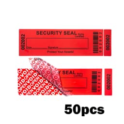 100% Total Transfer Tamper Evident Labels Security Warranty Void Stickers Red Large 35*120 Mm Triple Serial Numbers Seal Sticker